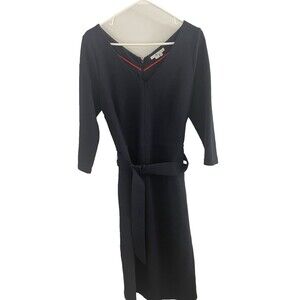 Boden Blue Midi Sheath Dress with V-Neck